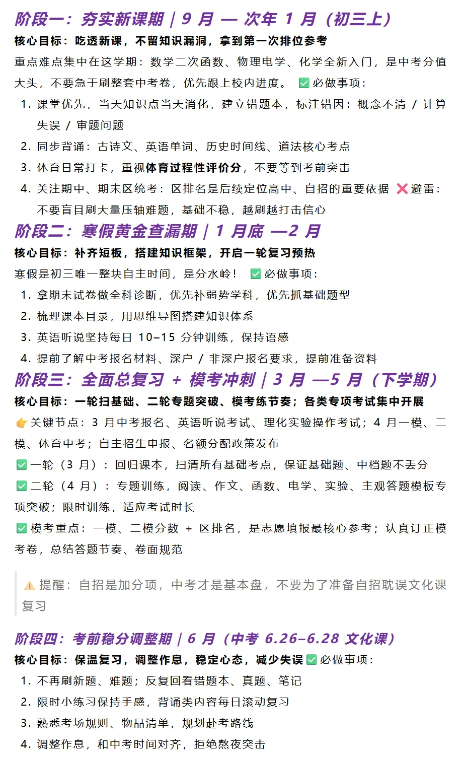 重磅通知 | 深圳中考 630 分备考全方案|分阶段规划 + 学科重点 + 家长指南!初三家庭收好!-第2张图片-四季读书网 重磅通知 | 深圳中考 630 分备考全方案|分阶段规划 + 学科重点 + 家长指南!初三家庭收好!-第2张图片-四季读书网