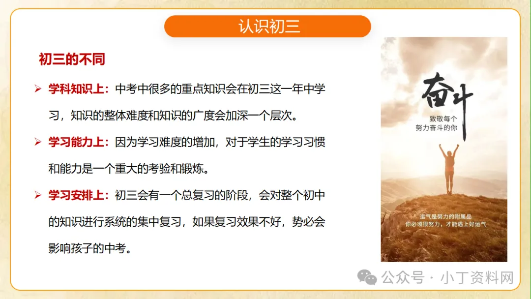 【初三】【秋季上】九年级【期中】家长会《同心助力共振飞翔》,班主任仪式感满满(附44页ppt课件)-第18张图片-四季读书网 【初三】【秋季上】九年级【期中】家长会《同心助力共振飞翔》,班主任仪式感满满(附44页ppt课件)-第18张图片-四季读书网