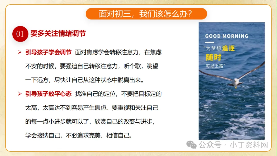 【初三】【秋季上】九年级【期中】家长会《同心助力共振飞翔》,班主任仪式感满满(附44页ppt课件)-第20张图片-四季读书网 【初三】【秋季上】九年级【期中】家长会《同心助力共振飞翔》,班主任仪式感满满(附44页ppt课件)-第20张图片-四季读书网