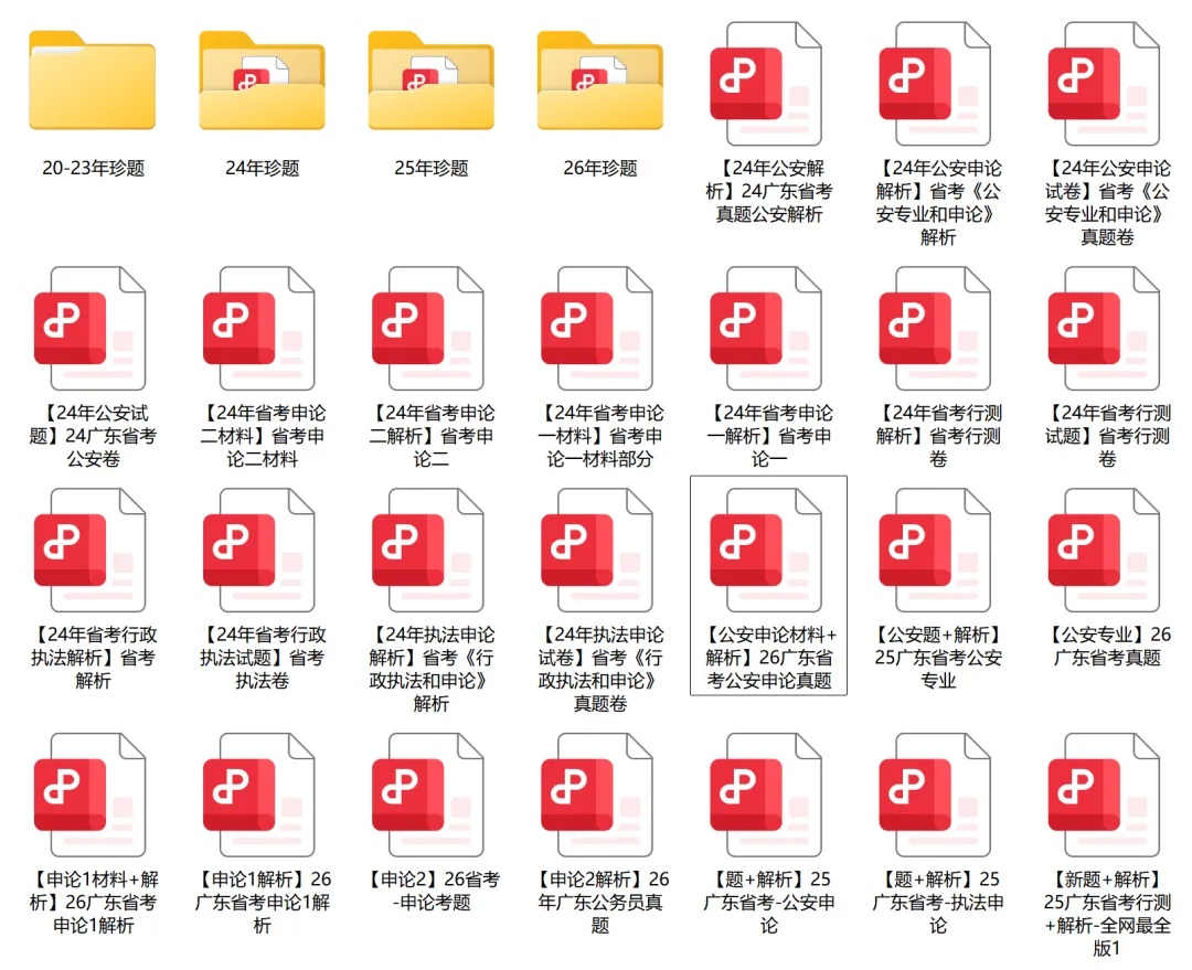 【省考资料】广东省考6年真题+执法公安专项资料+网课上线!仅需0.1元!-第6张图片-四季读书网