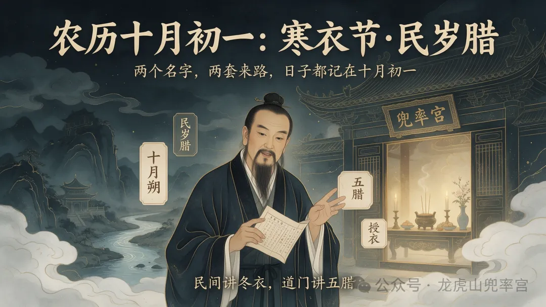 兜率宫岁时法讯|十月初一这天,民间叫寒衣节,道门叫民岁腊-第2张图片-四季读书网
