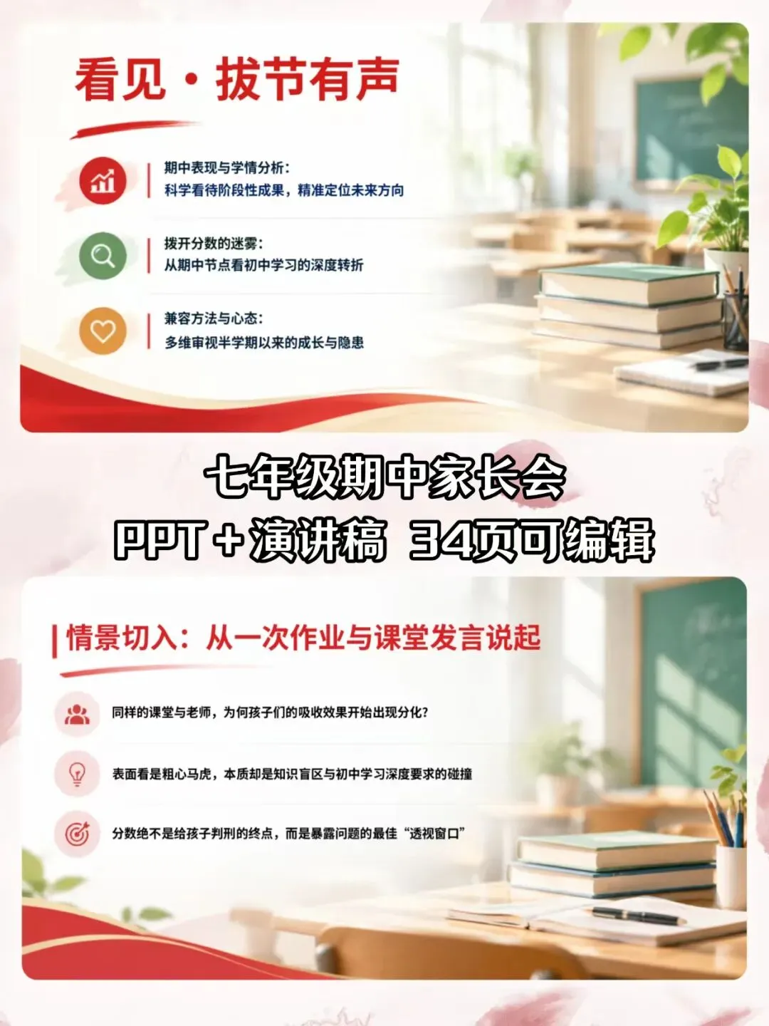 初一期中家长会|新芽拔节,秋实可期(课件+讲话稿)-第6张图片-四季读书网
