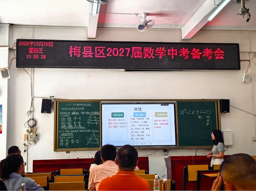 研修活动|深耕学科研训,精准备战中考——梅州市叶峰华名教师工作室组织参加梅县区2027届初三数学科备考主题研训会-第32张图片-四季读书网