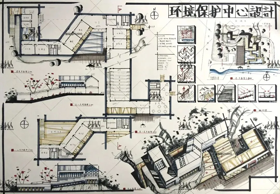 优秀建筑快题 | 华中科技大学建筑快题真题环境保护中心设计 | 111-第20张图片-四季读书网 优秀建筑快题 | 华中科技大学建筑快题真题环境保护中心设计 | 111-第20张图片-四季读书网