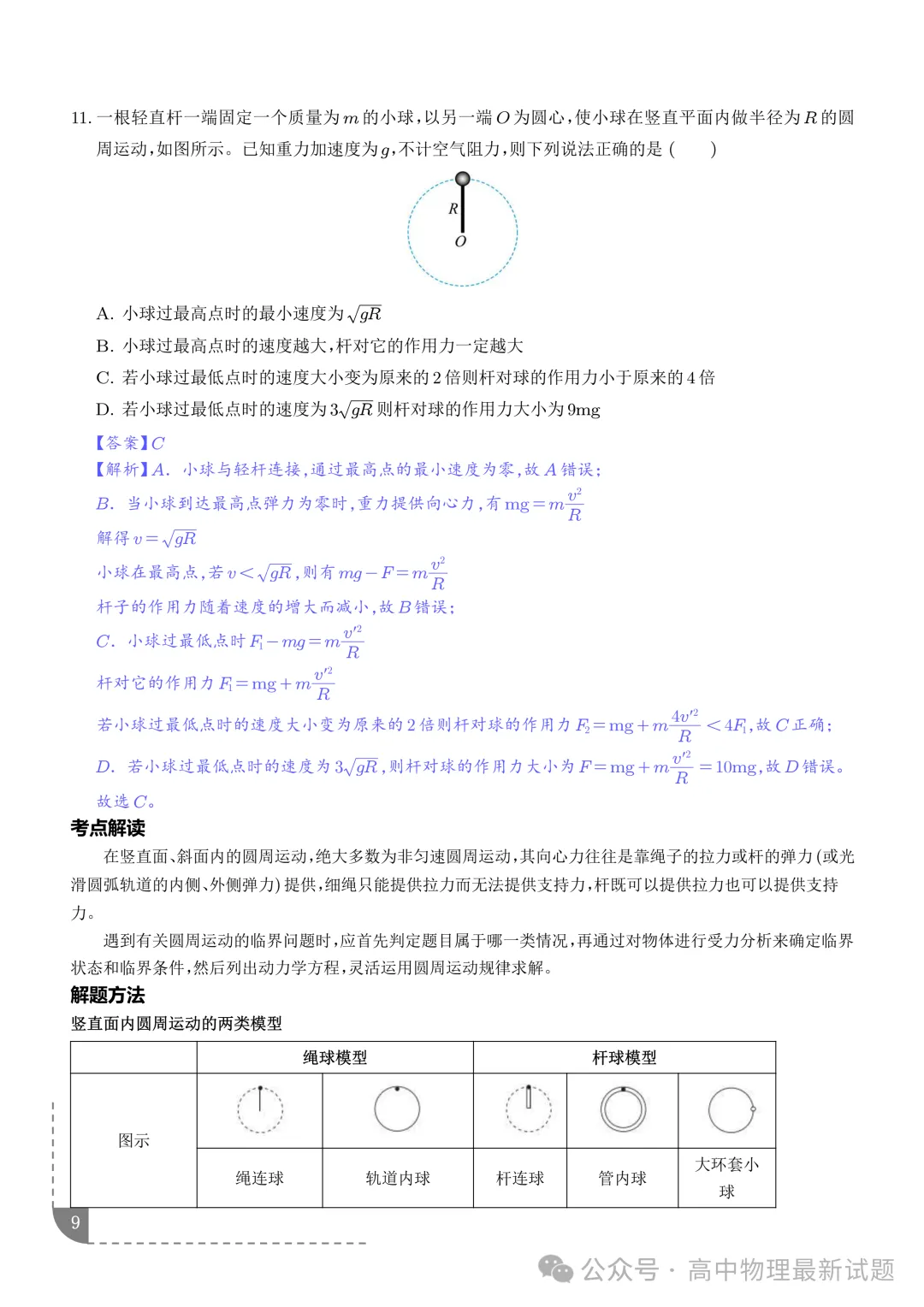2027届高考物理:圆周运动的临界极值问题-第9张图片-四季读书网