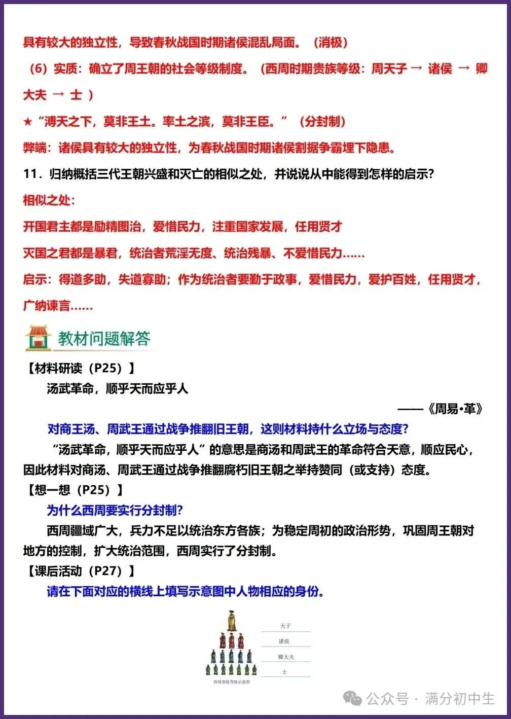 初一新版七上历史全册常考问答式提纲押题清单电子打印版!(2026 新课标)-第7张图片-四季读书网