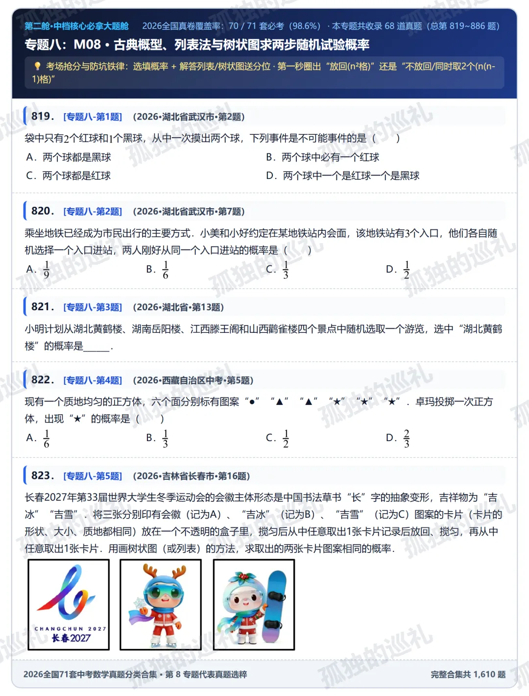 2026 全国 71 套中考数学「非压轴基本盘+压轴第(1)问送分」全景报告(内含 14 大专题真题分类合集目录与精选真题)-第16张图片-四季读书网 2026 全国 71 套中考数学「非压轴基本盘+压轴第(1)问送分」全景报告(内含 14 大专题真题分类合集目录与精选真题)-第16张图片-四季读书网