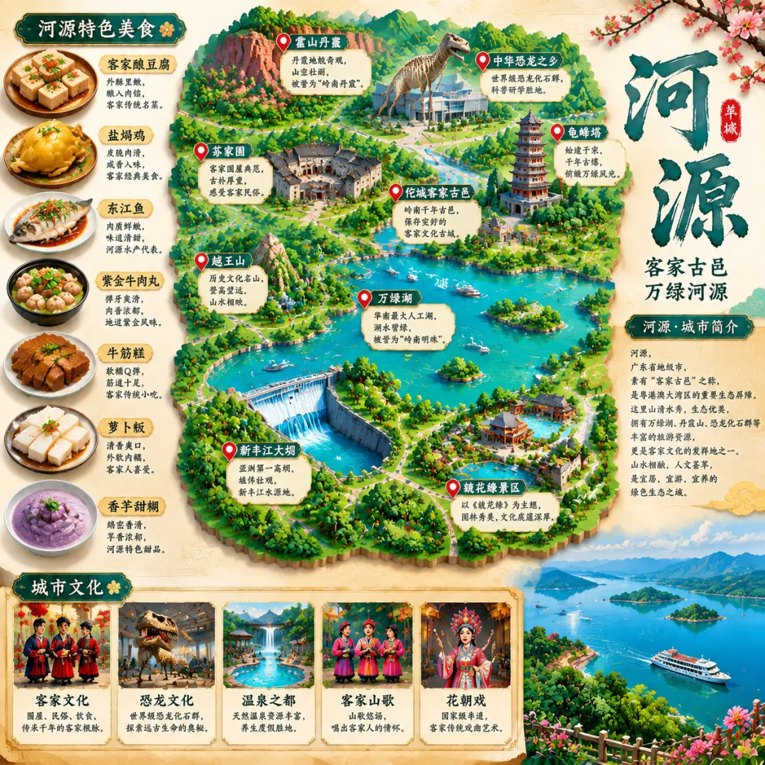 【河源】旅游超全攻略|万绿湖光+恐龙之乡+温泉康养一篇搞定