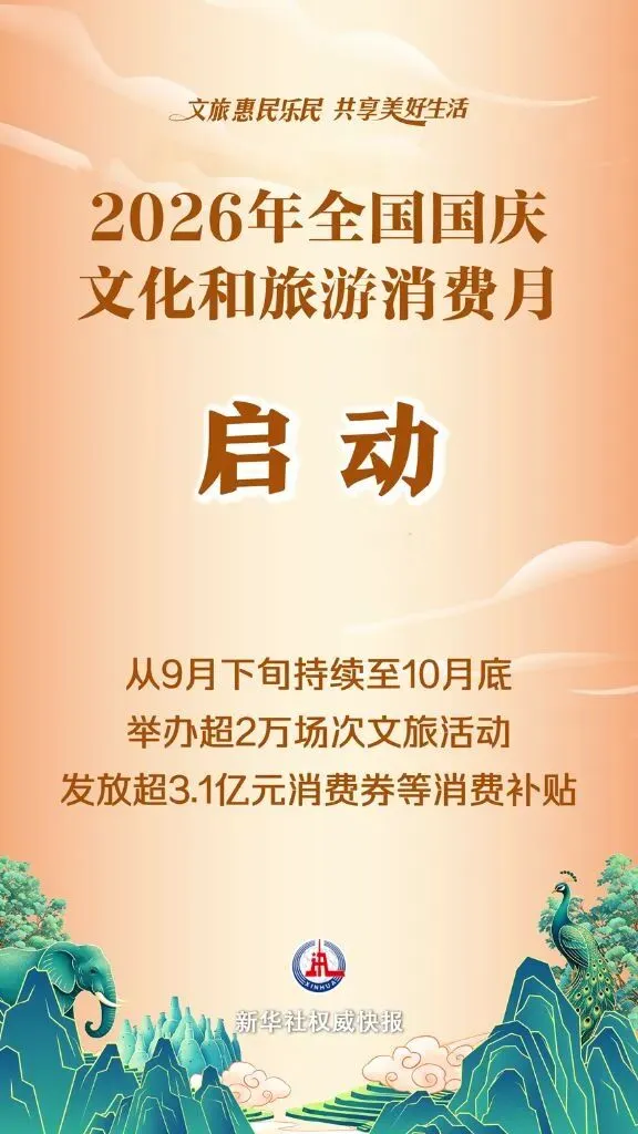 2026年全国国庆文化和旅游消费月启动
