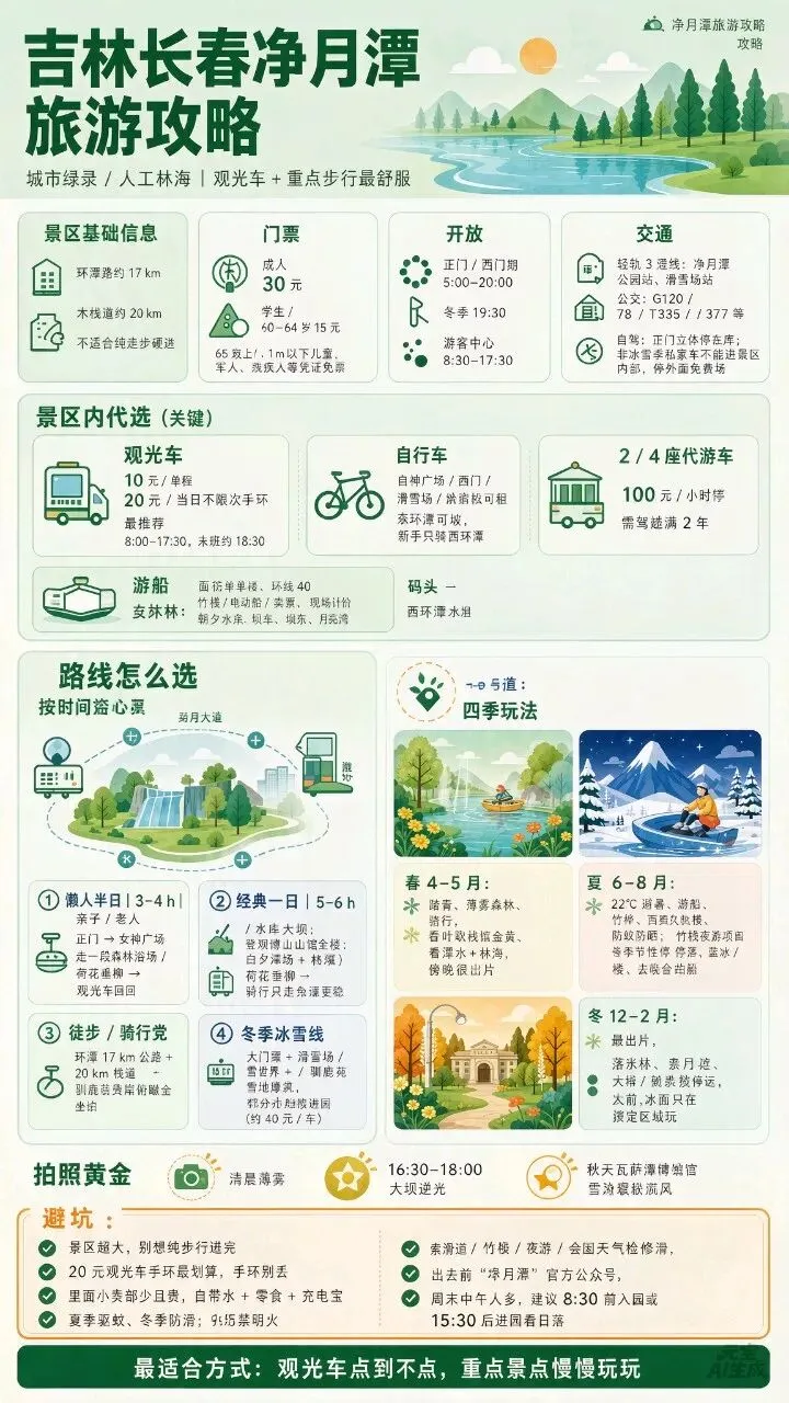 吉林长春净月潭旅游攻略