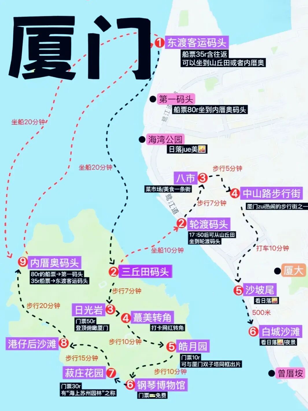 厦门滨海休闲游玩攻略