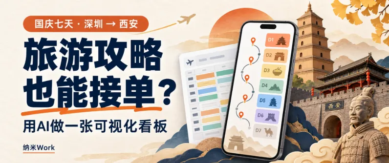 国庆想靠AI工具挣点外快?这次可以从旅游攻略开始!