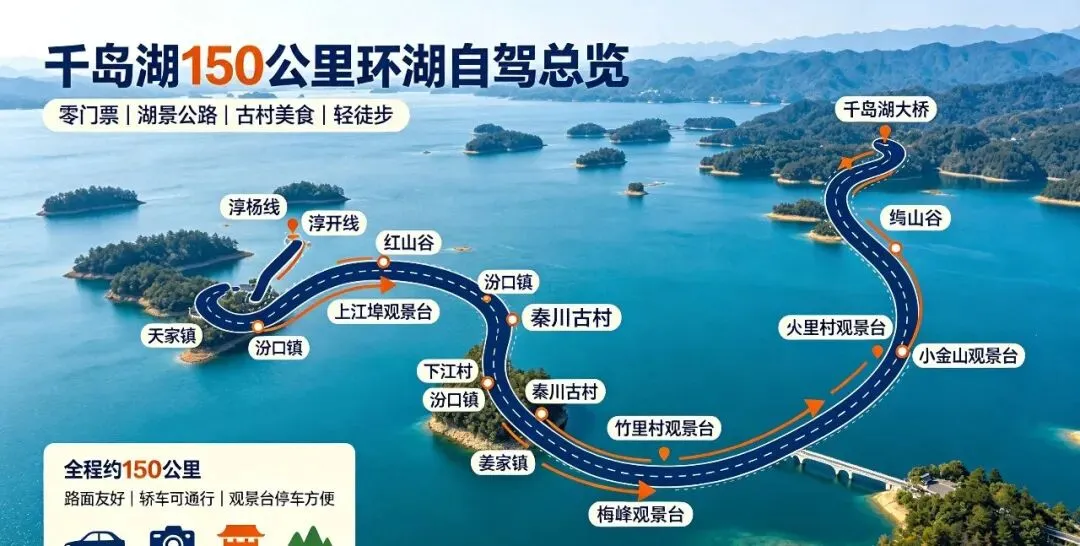 千岛湖150公里环湖自驾游,在春天的时候去游玩是最舒服的