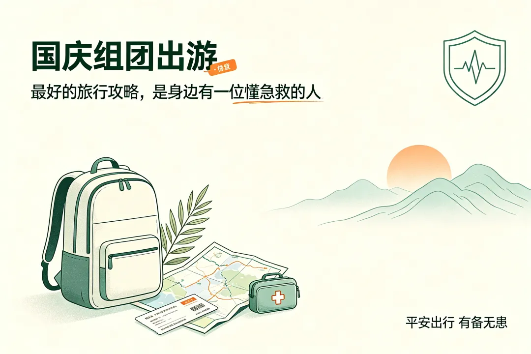 国庆组团出游:再好的旅行攻略,都不如身边有一个懂急救的人