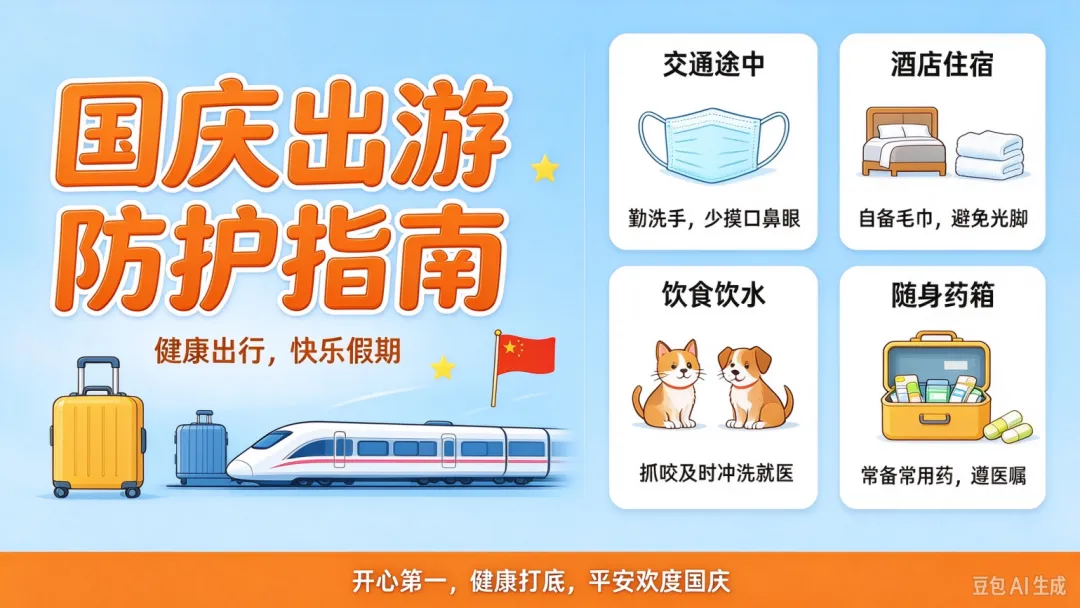国庆出游健康防护指南|别让旅途生病毁了你的快乐假期!