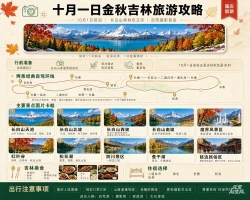 金秋吉林旅游攻略|长白揽天池,五花染群山