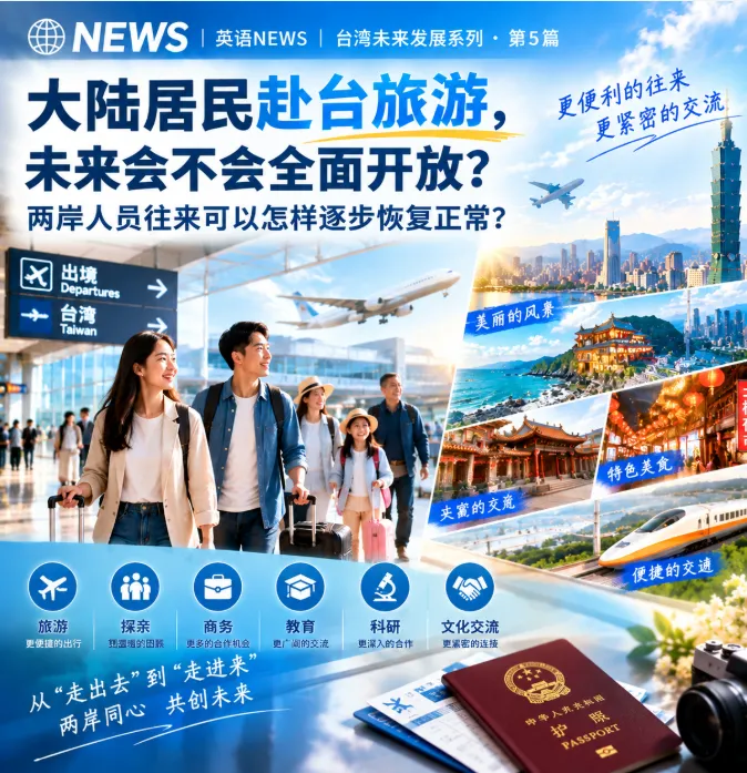 大陆居民赴台旅游,未来会不会全面开放?两岸人员往来可以怎样逐步恢复正常?