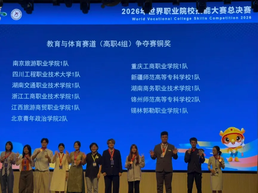 喜报丨人文旅游学院学子获2026年世界职业院校技能大赛铜奖