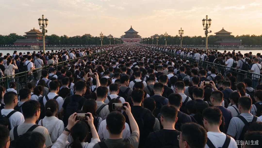国庆没有出去旅游的人,恭喜你.
