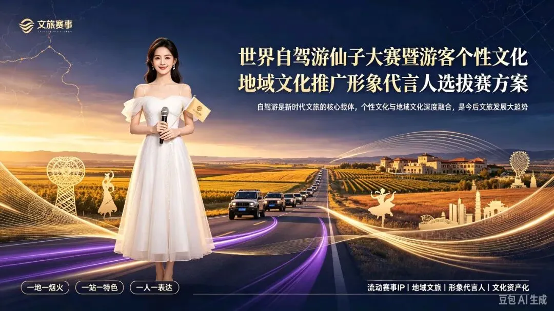 【豆包】世界自驾游仙子大赛暨游客个性文化地域文化推广形象代言人选拔赛方案 