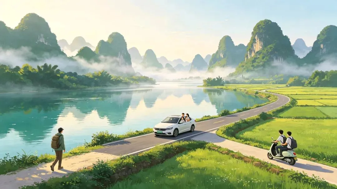 桂林山水出行指南,三种游玩方式,免费收费景点全都有