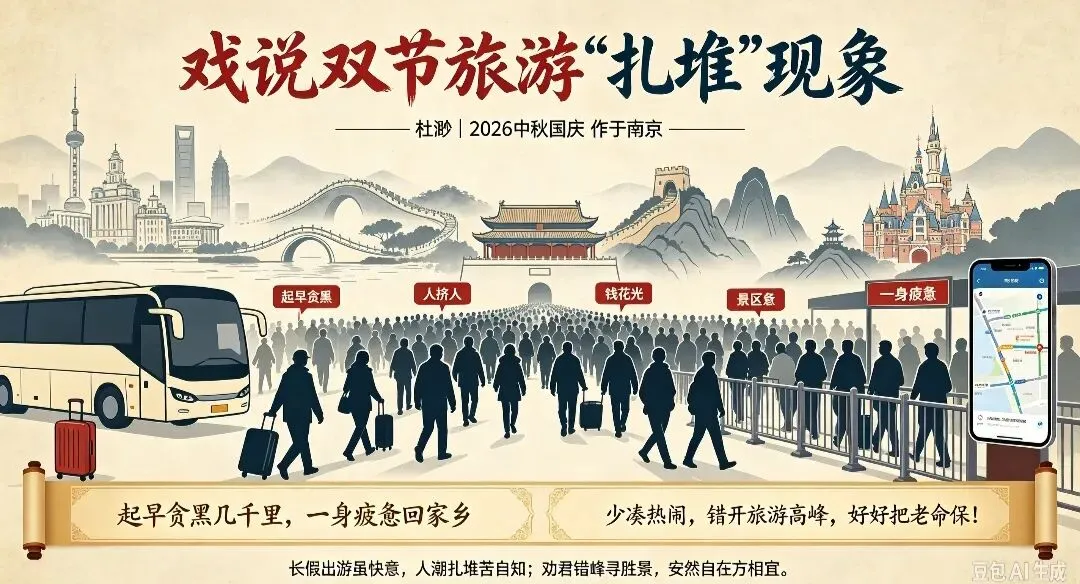 杜渺现代诗:戏说双节旅游＂扎堆＂现象