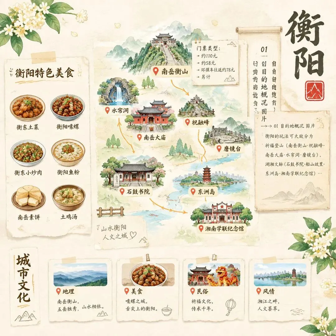 【衡阳】旅游超全攻略|南岳衡山+石鼓书院+衡阳鱼粉一篇搞定