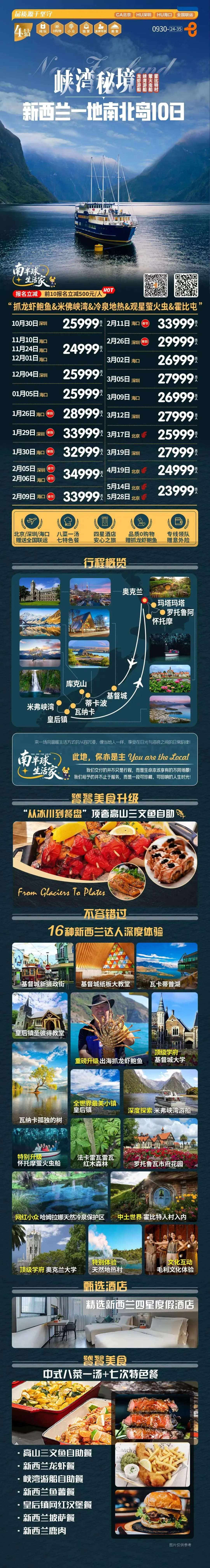 2027年春节寒假武汉出发去新西兰一地旅游需要多少预算!春节寒假早安排!