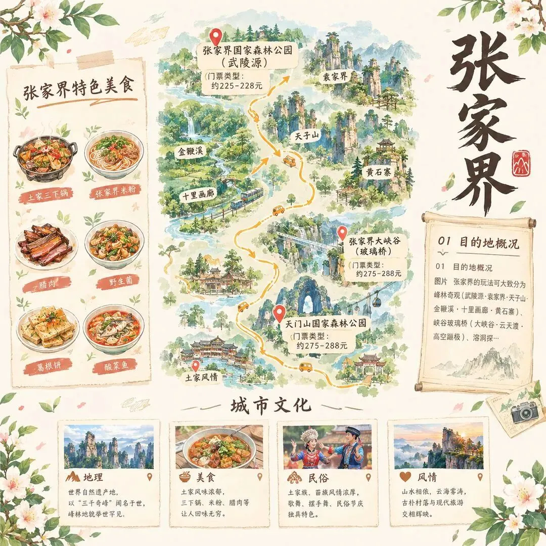 【张家界】旅游超全攻略|三千奇峰+天门山+玻璃桥一篇搞定