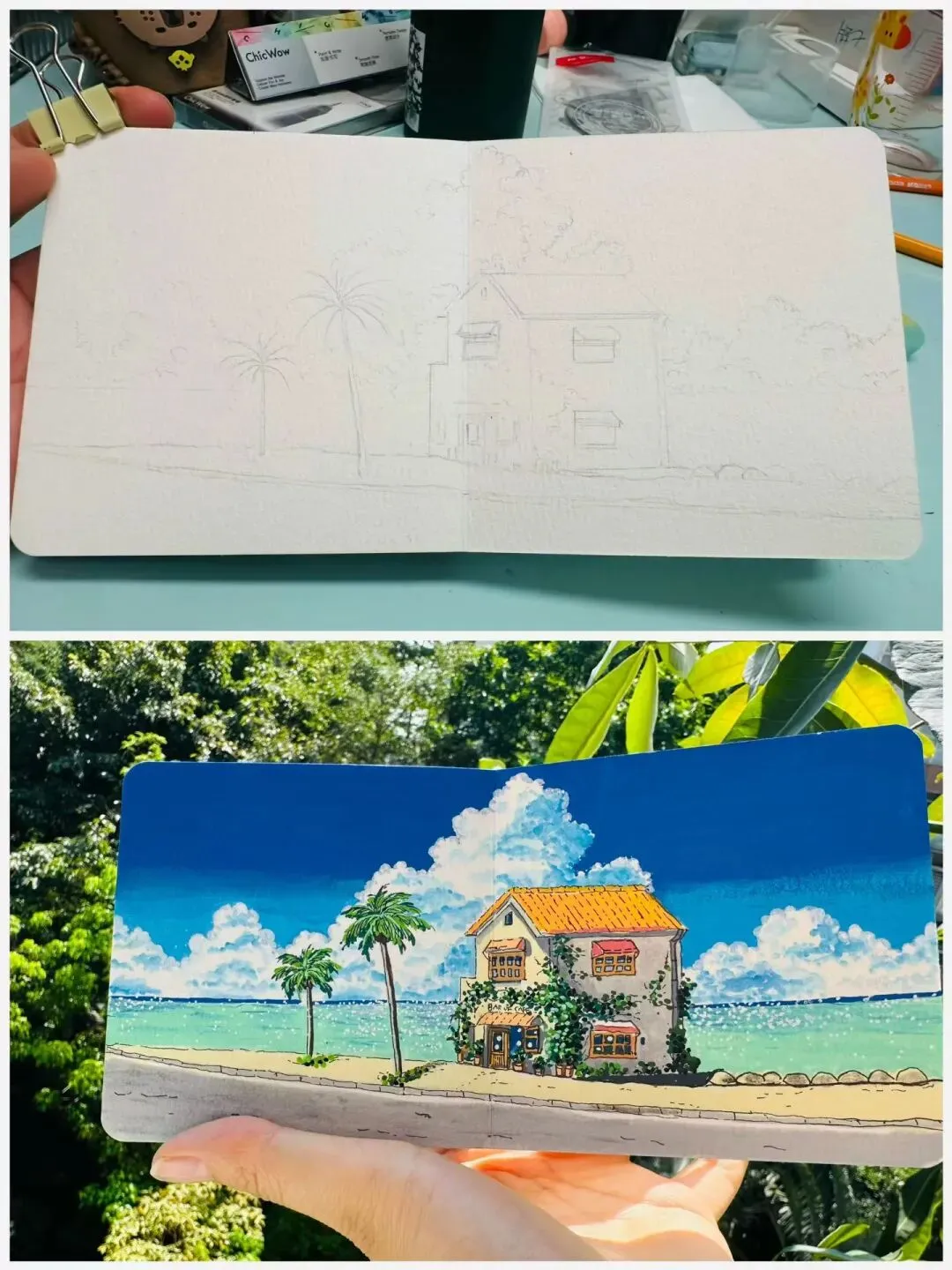 心里惦记着想旅行,画出来就当去旅游过了→_→