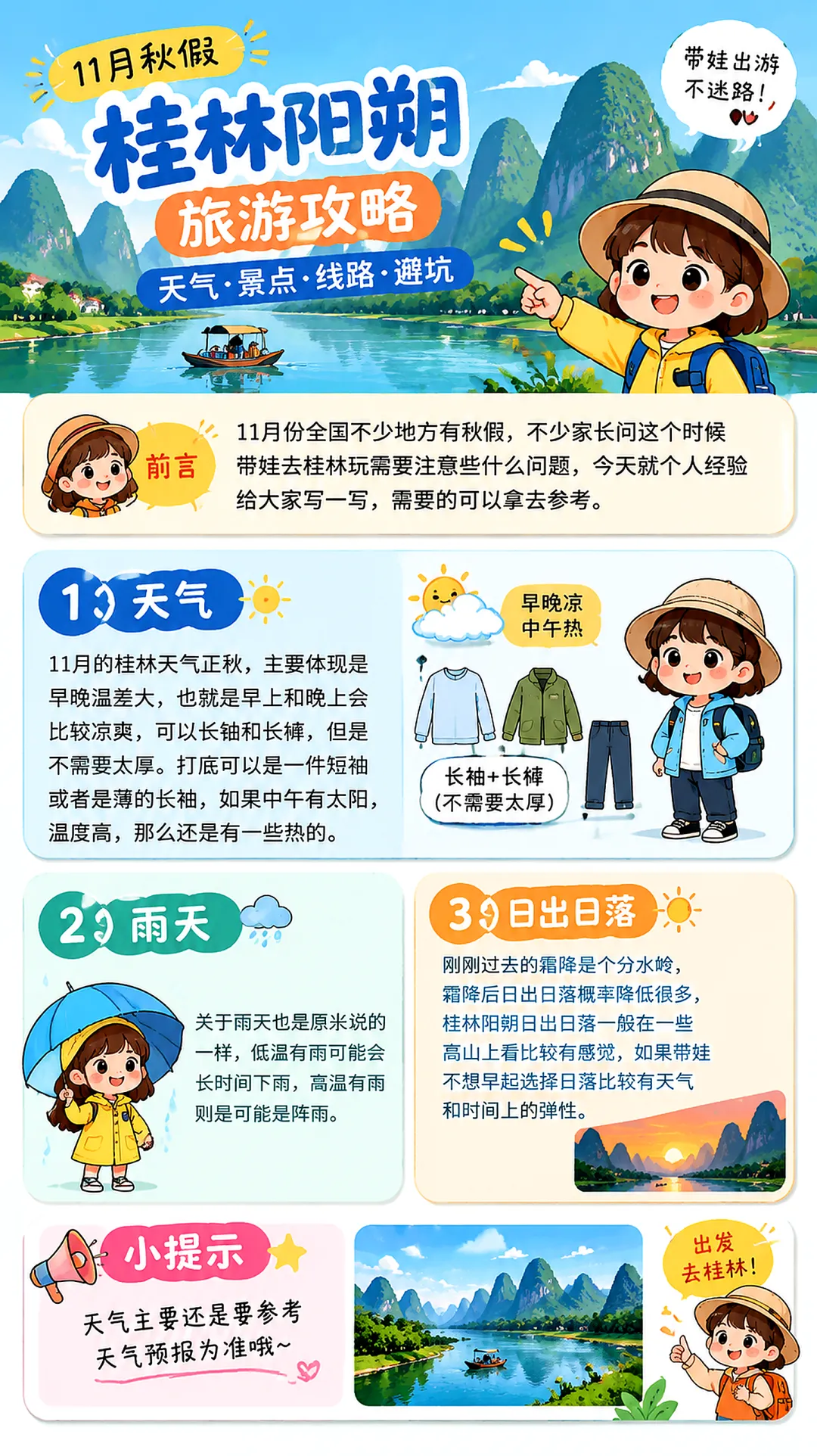 秋假桂林阳朔旅游攻略,2026(天气,景点,线路)