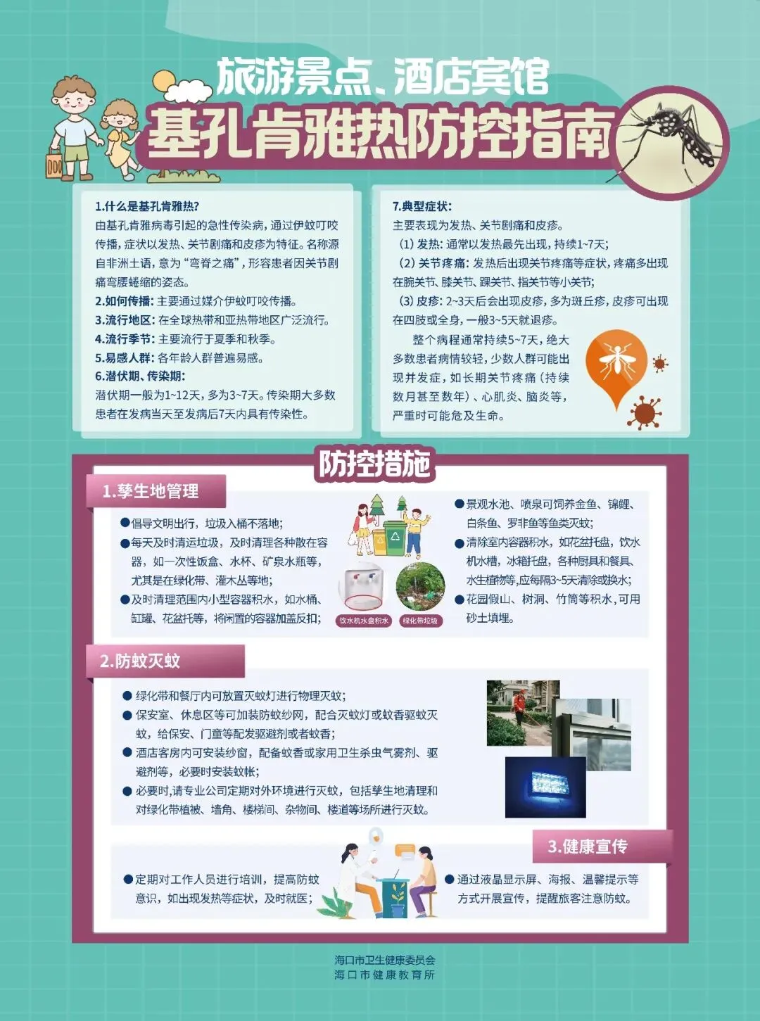 基孔肯雅热防控指南(旅游景点、酒店宾馆篇)