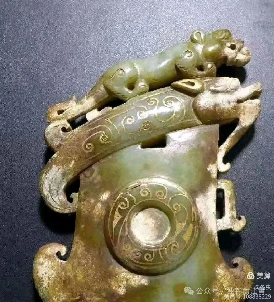 【跟着冬虫去旅游】沈阳故宫博物院【岁月沉香】 青玉错金纹龙虎钺