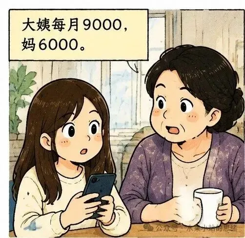 大姨每月9000,妈6000.大姨旅游晒红丝巾,我妈看着直数落:“70了,还这么不着调!”手却没闲着,先点了赞.没两天,她也买回