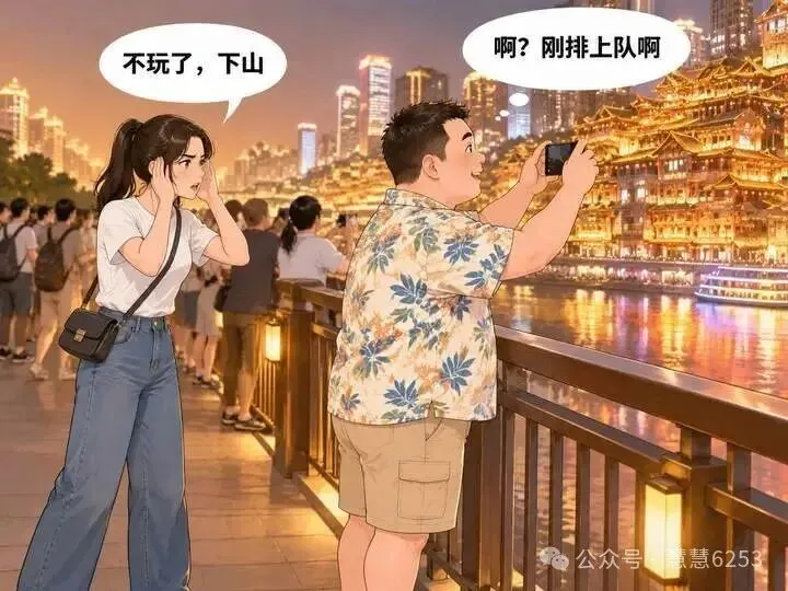 媳妇是北大医学博士,干肿瘤的.在重庆旅游,我举着手机在洪崖洞排队拍夜景,她突然按住太阳穴:不玩了,下山,这边医疗不行.我嘴张着: