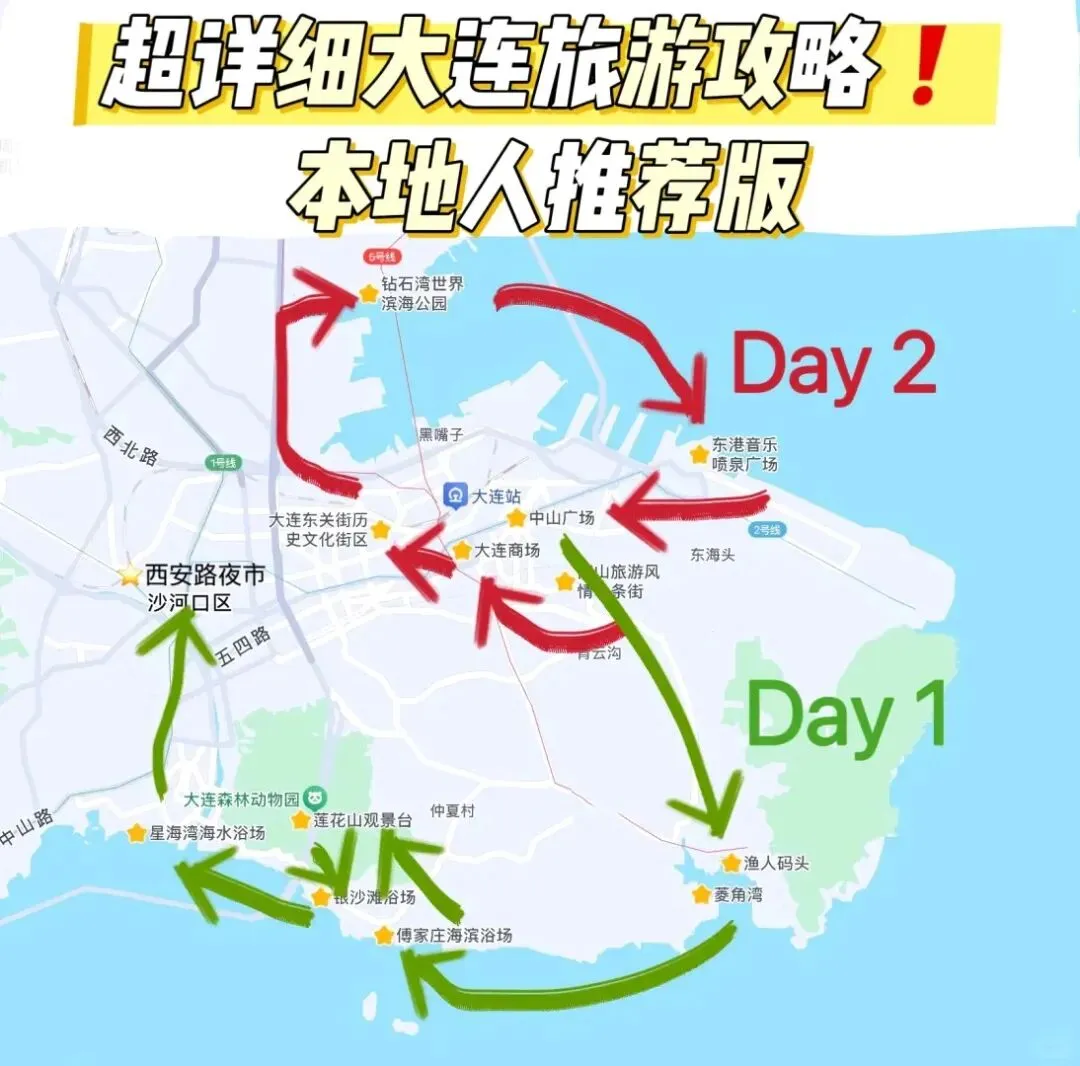 本地人私藏|喂饭级大连旅游攻略,2-5天游玩看这篇就够了