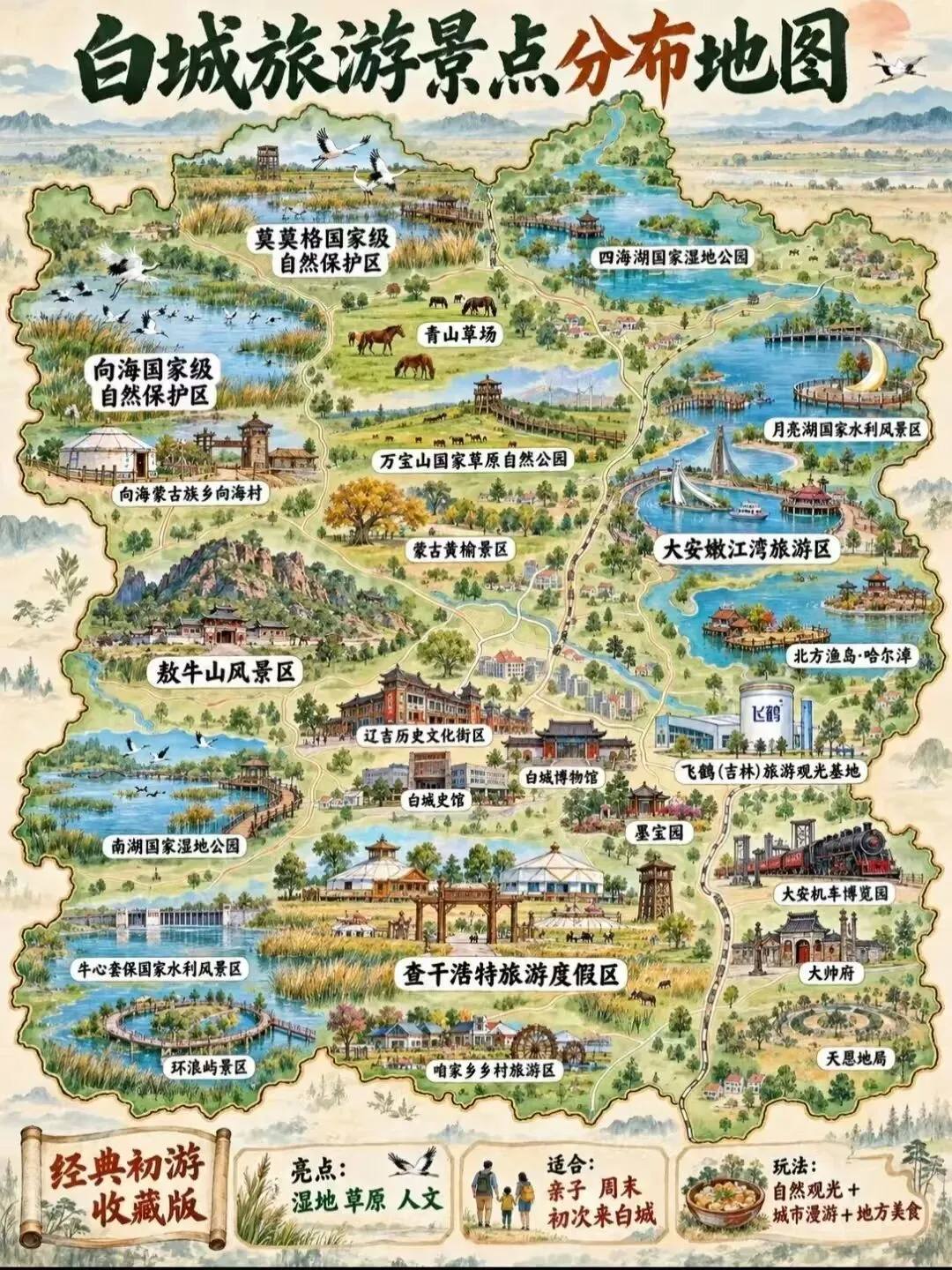 白城旅游攻略真没想象中贵,这份必去景点合集快收藏