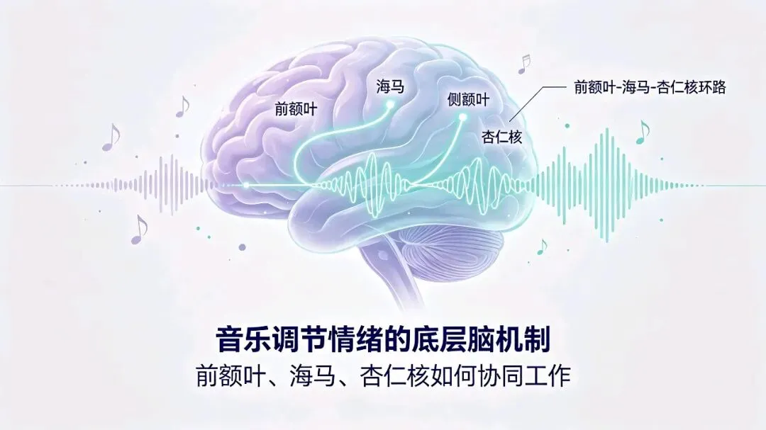 音乐调节情绪的底层脑机制:杏仁核、海马、前额叶如何协同工作?