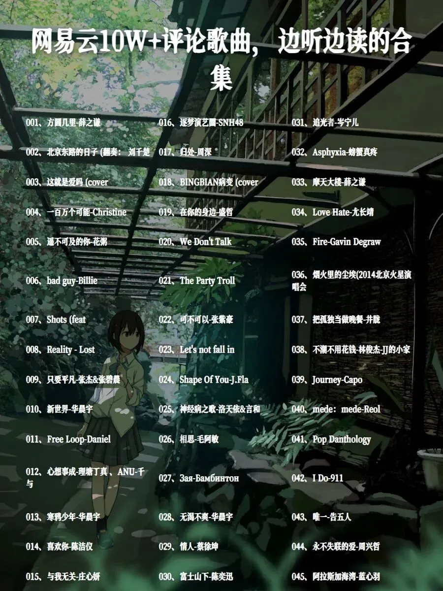 网易云10W+评论歌曲,边听边读的合集