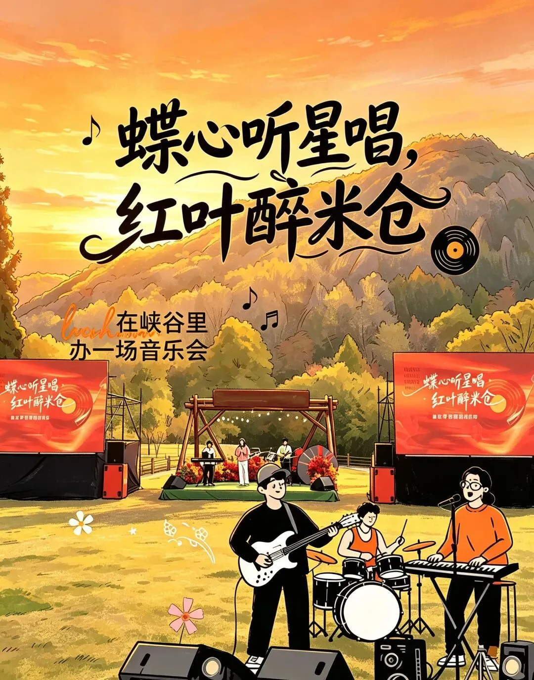 蝶心听星唱,红叶醉米仓!旺苍露营音乐季唱响蝶心谷,精彩持续上演
