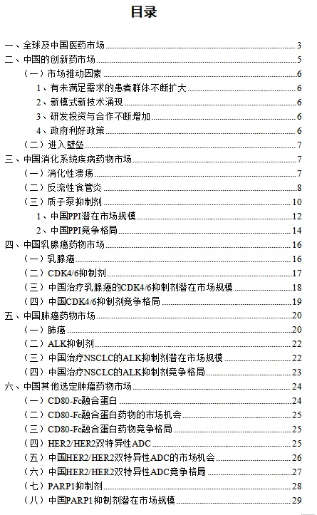 中国消化系统疾病创新药市场行业深度分析报告(发展现状、驱动因素、未来趋势、竞争格局)