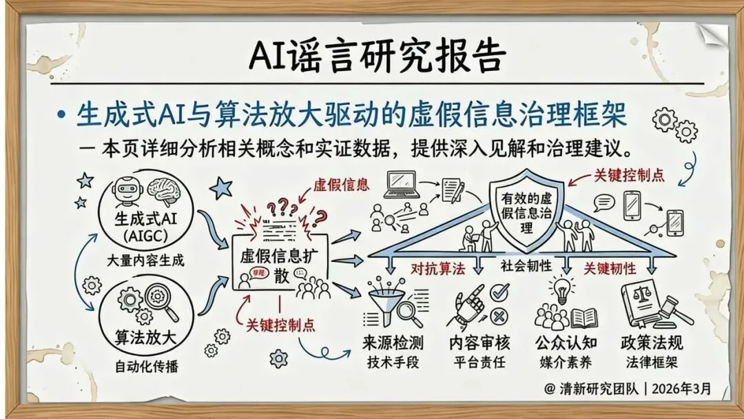 AI谣言研究报告·生成式AI与算法放大驱动的虚假信息治理框架