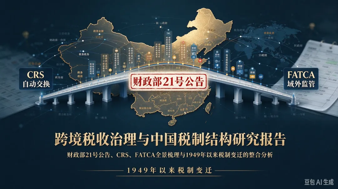 跨境税收治理与中国税制结构研究报告——财政部21号公告、CRS、FATCA全景梳理与1949年以来税制变迁的整合分析
