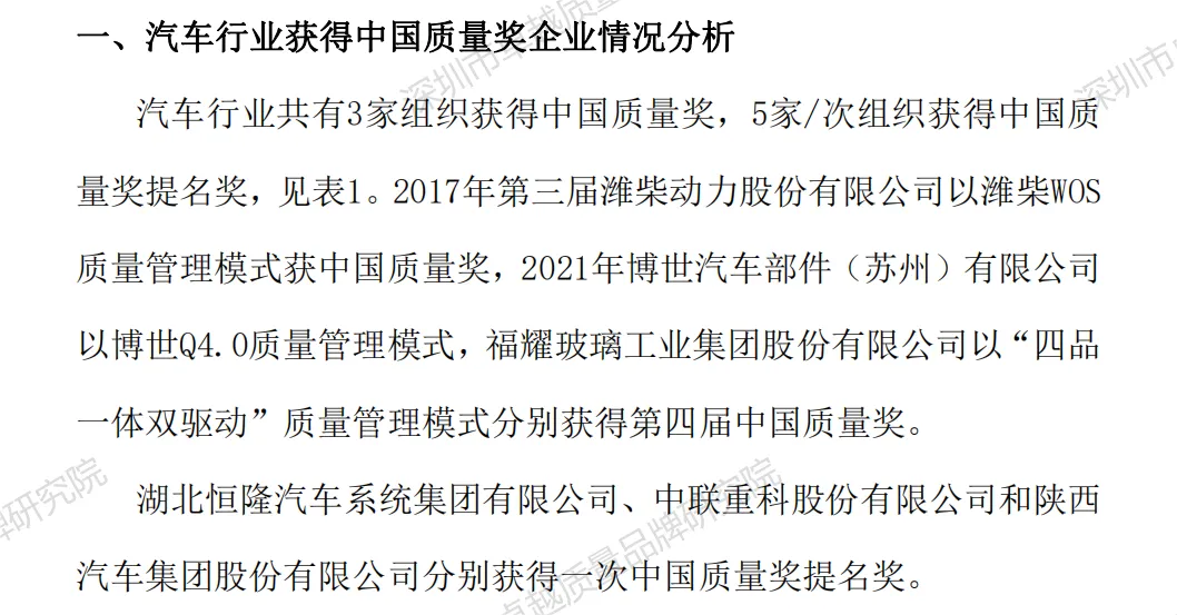 中国质量奖获奖案例研究之十一 | 潍柴动力股份有限公司潍柴WOS质量管理模式