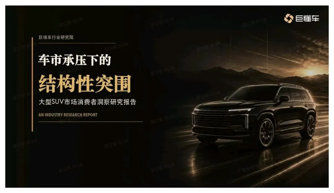 大型SUV市场消费者洞察研究报告