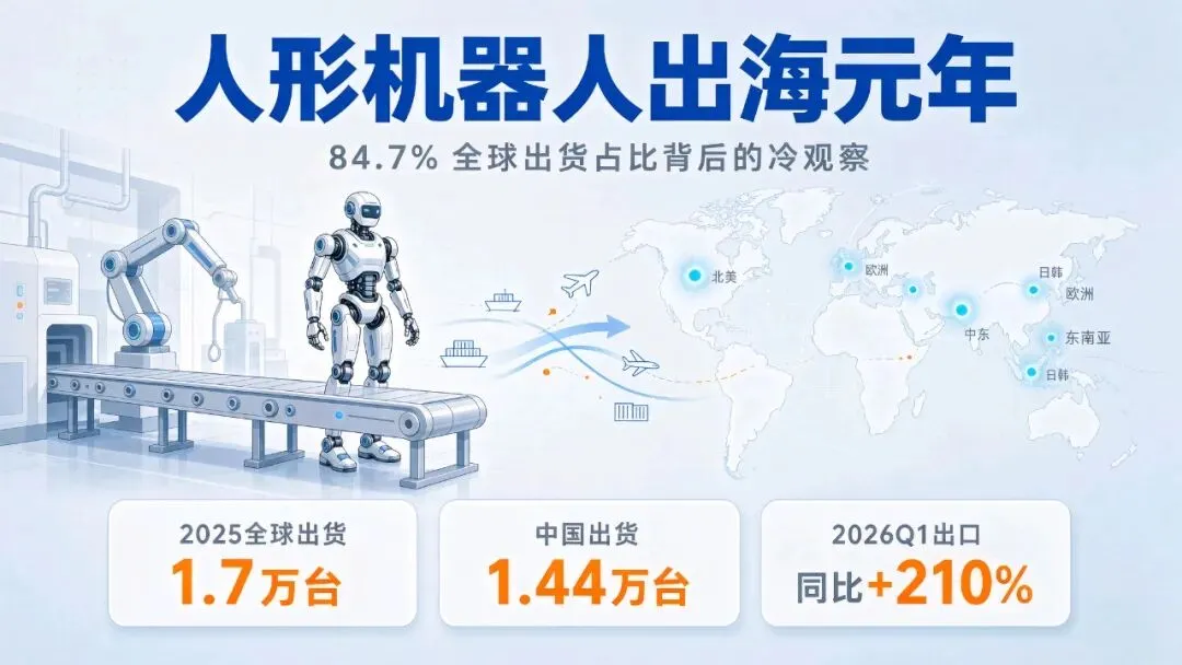 研报解读|2026 中国人形机器人出海元年:全球出货占比 84.7% VS 商业价值落地三重门