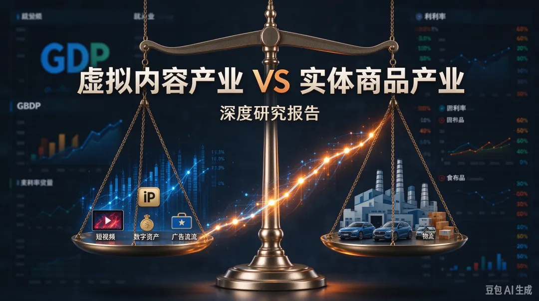 虚拟内容产业VS实体商品产业深度研究报告