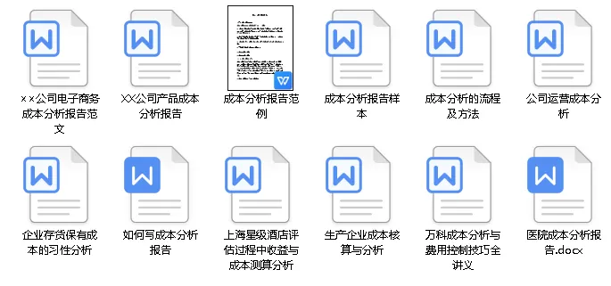 成本分析报告.doc