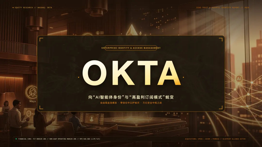 OKTA 万字研报:向“AI智能体身份”与“高盈利订阅模式”转型的身份安全巨头