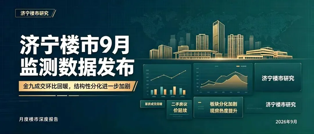 济宁楼市9月监测数据发布|济宁楼市研究月度报告